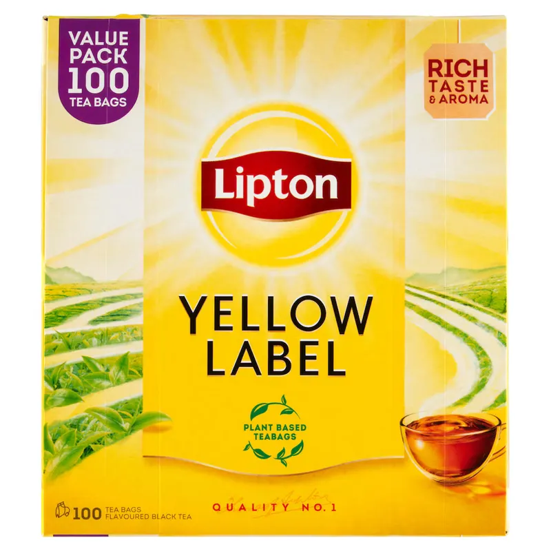 Čaj Lipton Yellow Label, 100 sáčků