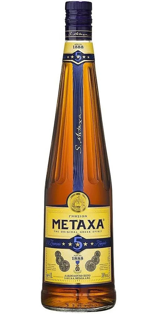 LITR Brandy Metaxa 5* holá lahev 38%1.00l