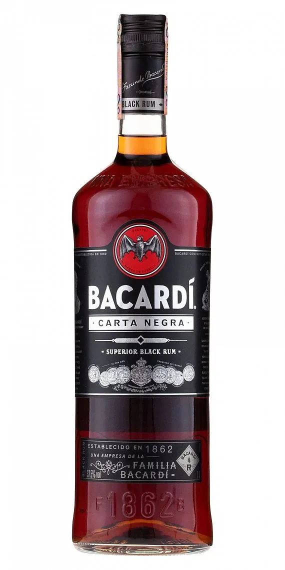 LITR Rum Bacardi Carta Negra  40%1.00l
