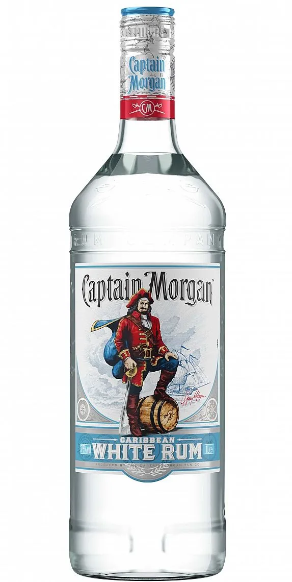 LITR Rum Captain Morgan White 37.5%1.00l