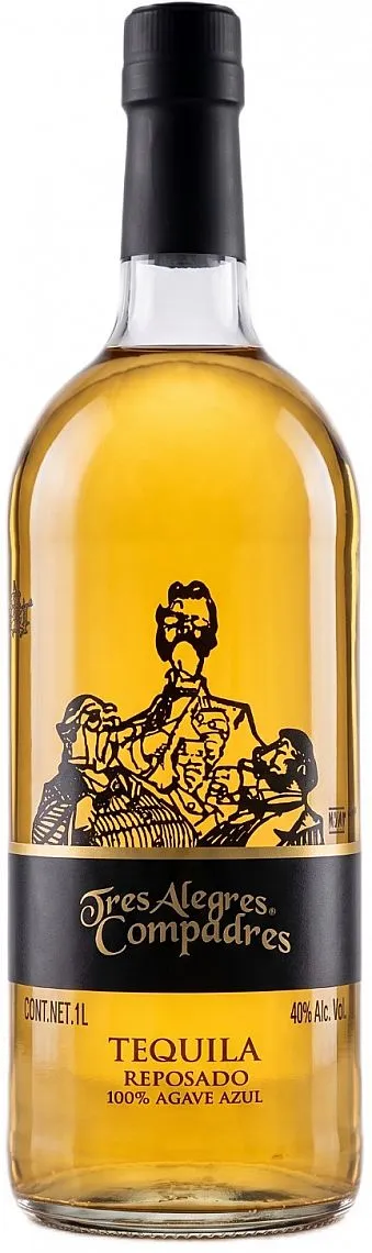 LITR Tequila Tres Alegres Compadres Reposado 38%1.00l