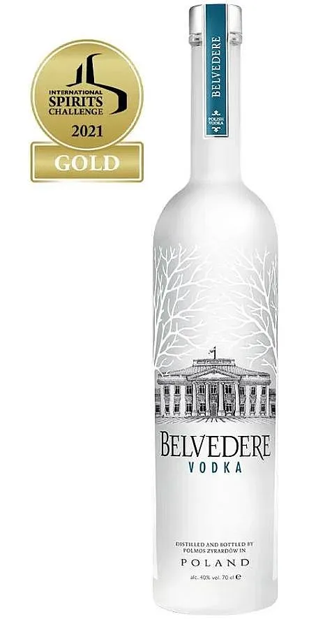 LITR Vodka Belvedere Pure holá lahev 40%1.00l