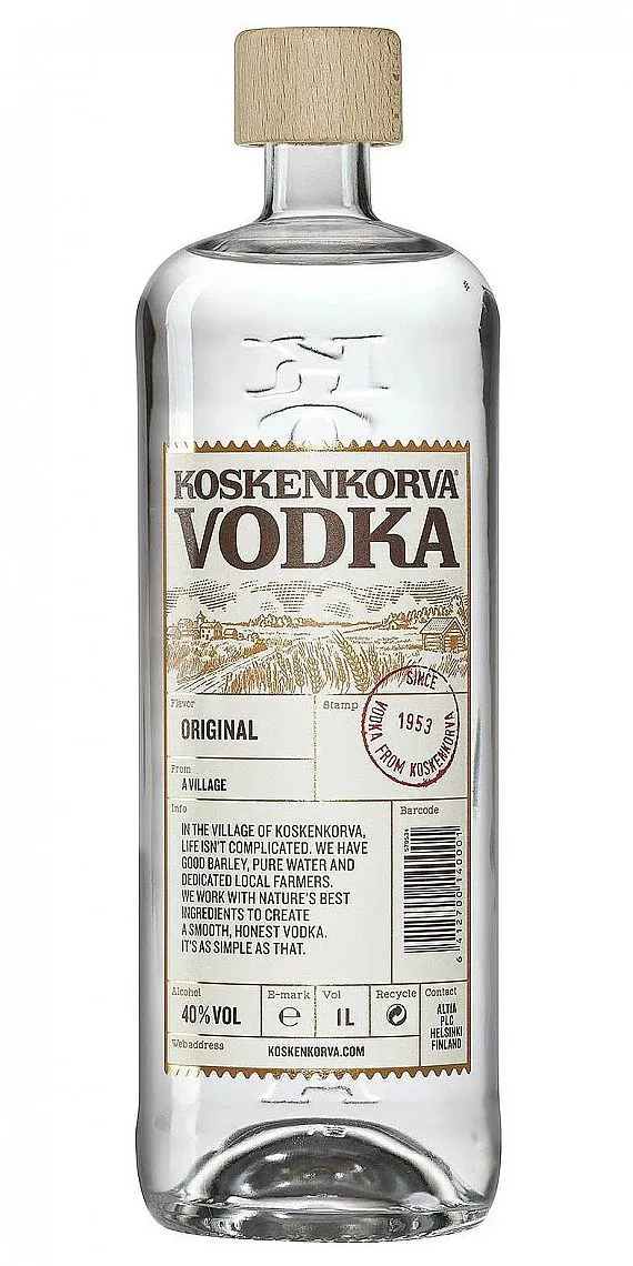 LITR Vodka Koskenkorva čirá  40%1.00l