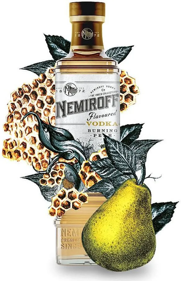 LITR Vodka Nemiroff de Luxe Burning Pear 40%1.00l
