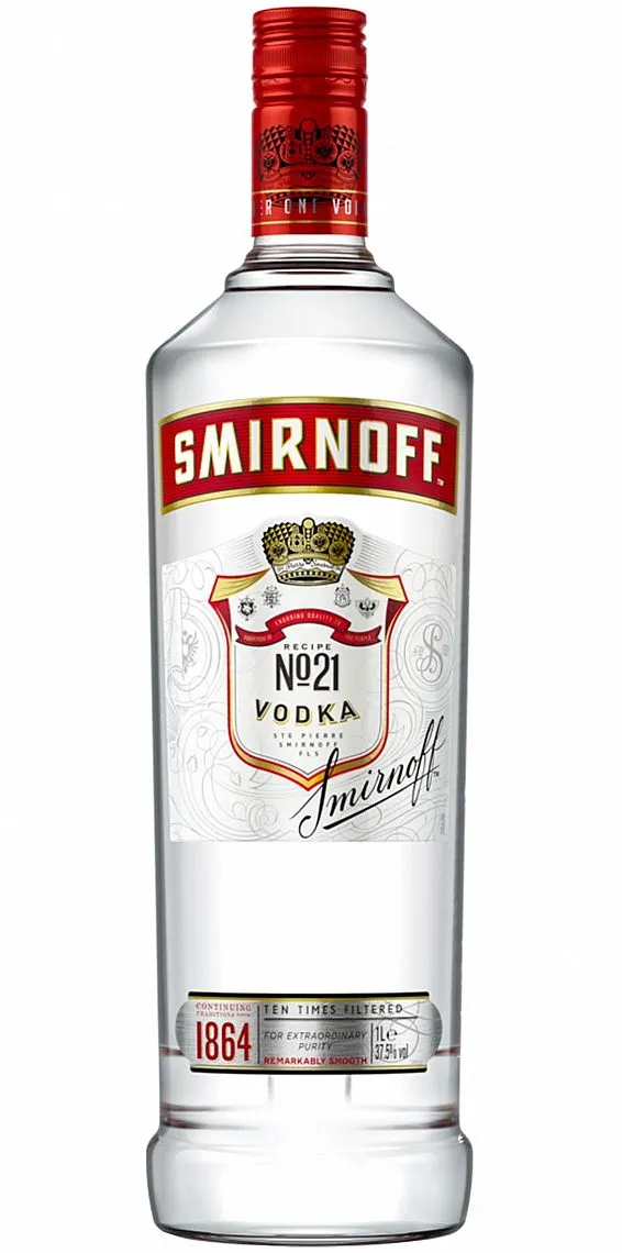LITR Vodka Smirnoff Red  37.5%1.00l