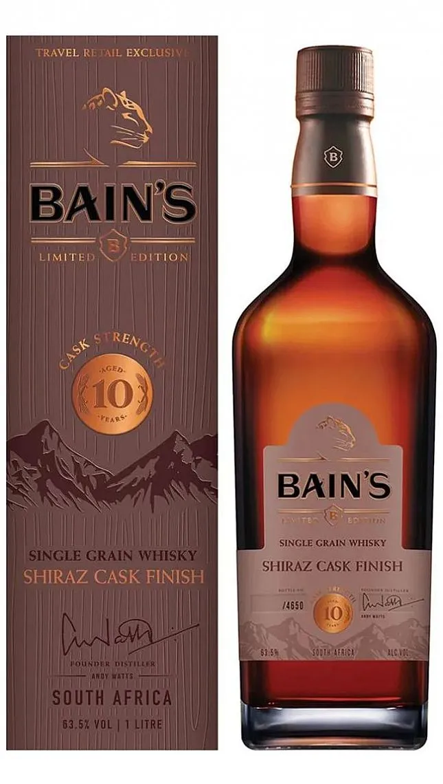 LITR Whisky Bains Shiraz cask finish 10y  62.8%1.00l
