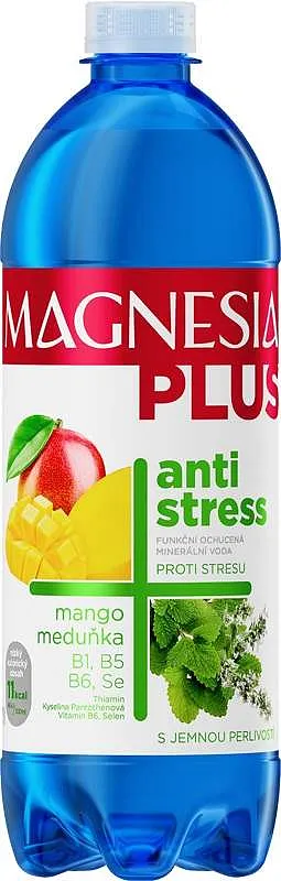 Magnesia Plus Antistress - Mango+Meduňka jemně perlivá 0,7l PET