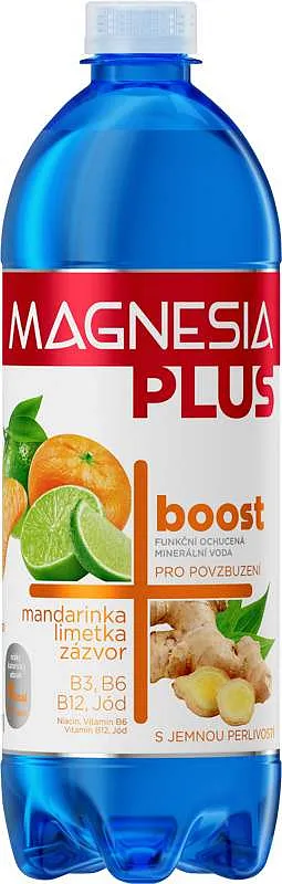 Magnesia Plus Boost - Mandarinka+Limetka+Zázvor jemně perlivá 0,7l PET