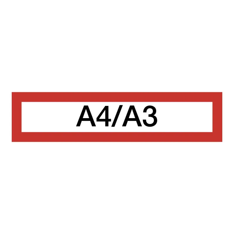 Magnetický informační rámeček LEAN A4/A3 - 317 x 75 mm / červená / 10 ks