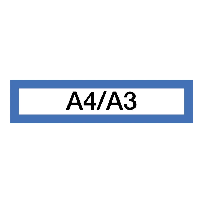 Magnetický informační rámeček LEAN A4/A3 - 317 x 75 mm / modrá / 10 ks