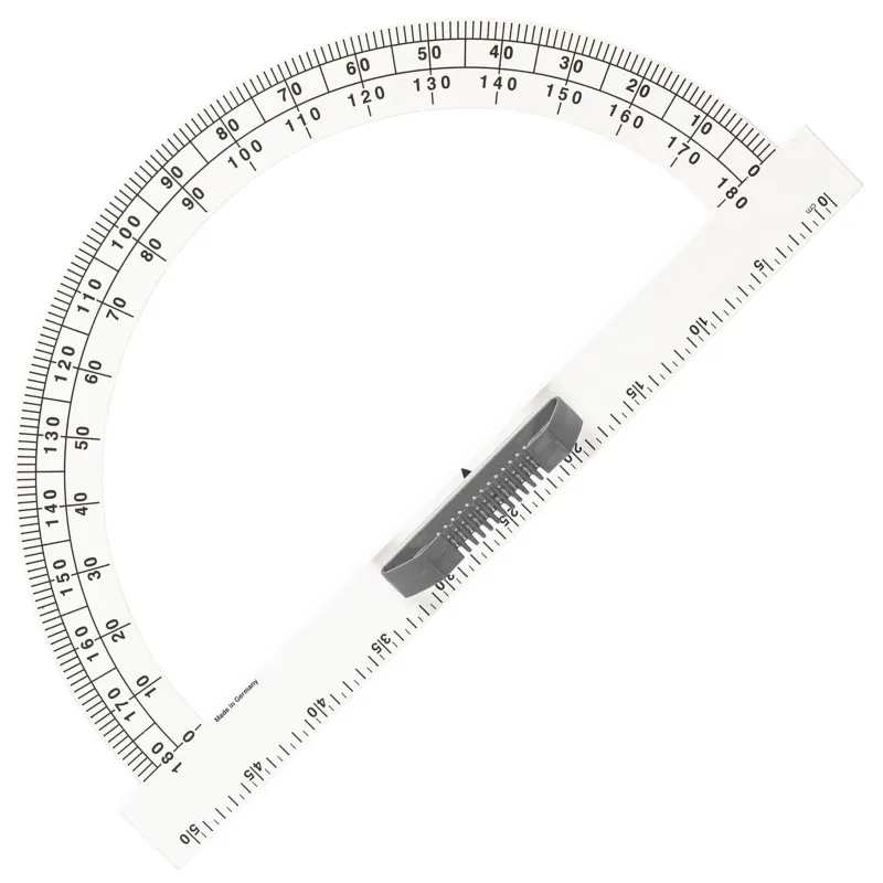 Magnetický úhloměr na tabuli WISSNER - 180° 50cm / bílá