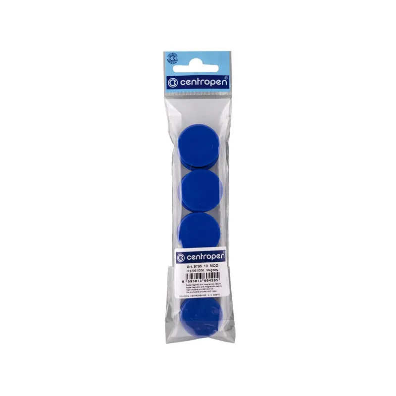 Magnety Centropen - průměr 30 mm / modrá / 10 ks