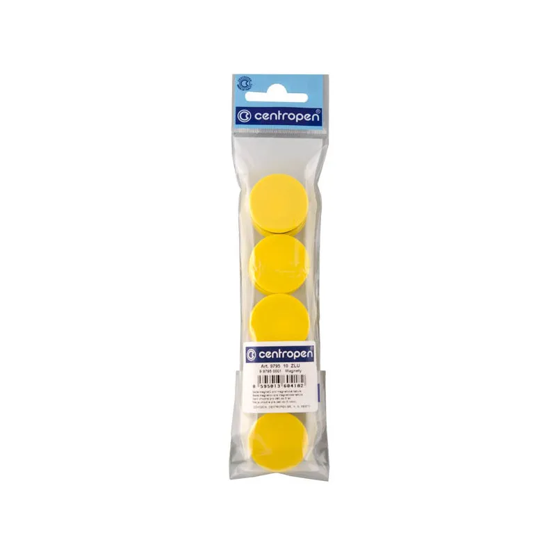 Magnety Centropen - průměr 30 mm / žlutá / 10 ks