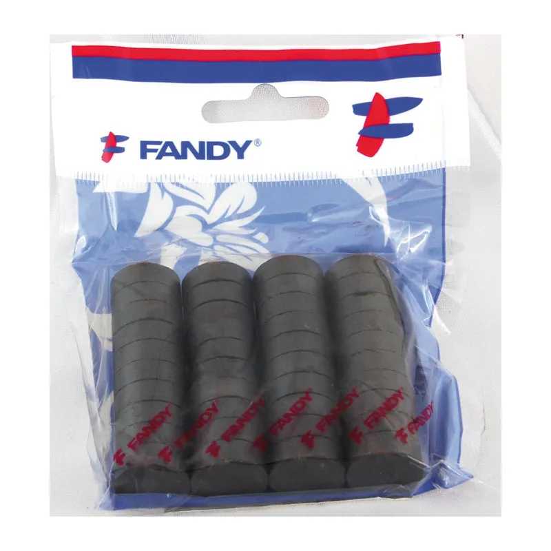 Magnety černé Fandy - průměr 15 mm / 40 ks