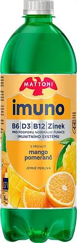 Mattoni Imuno - Mango+pomeranč jemně perlivá 0,7l PET