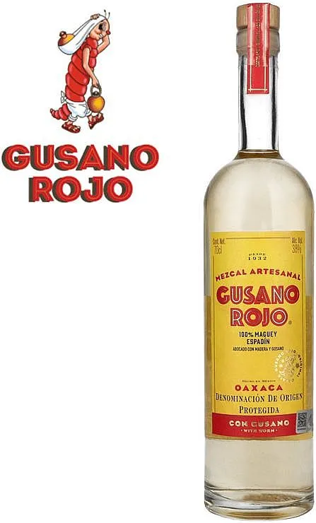 Mezcal Gusano Rojo s červem  38%0.70l