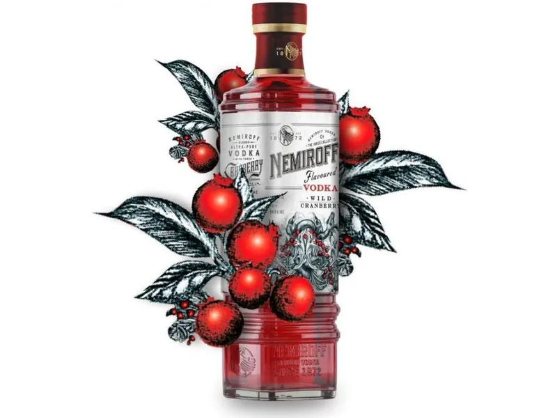 MINI Vodka Nemiroff de Luxe Wild Cranberry 40% 0,05l