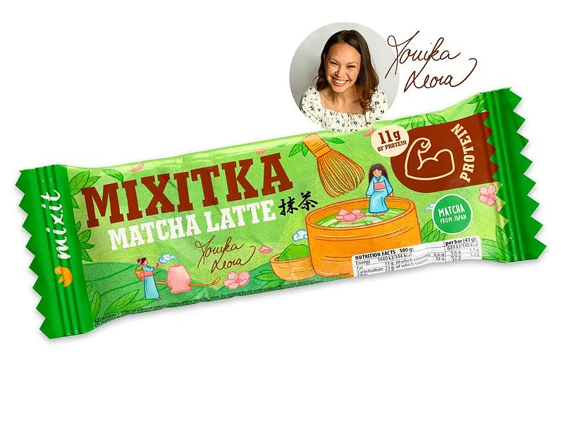 Mixitka Moniky Leové bez lepku: Matcha latte s prebiotiky