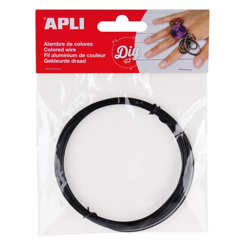 Modelovací drát APLI černý / šířka 1,5mm / délka 5m