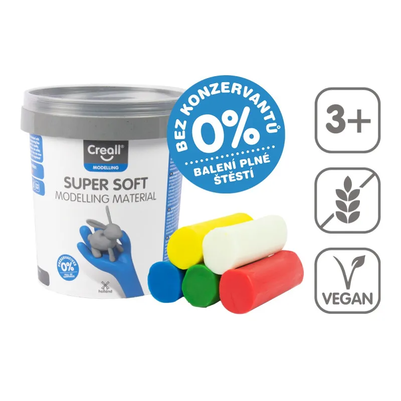 Modelovací hmota Creall Super soft - 450 g / mix barev