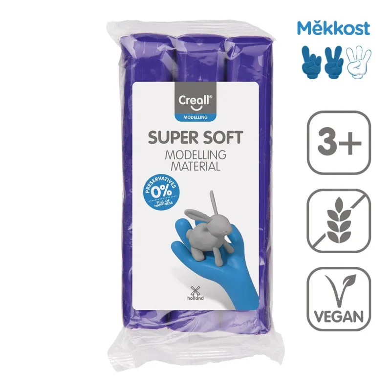 Modelovací hmota Creall Super soft - 500 g / fialová