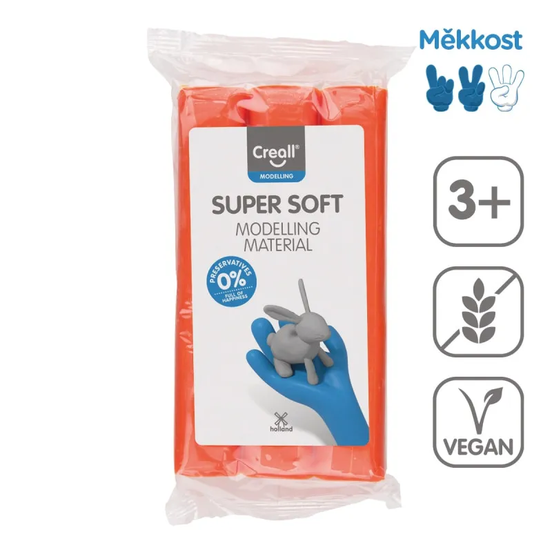 Modelovací hmota Creall Super soft - 500 g / oranžová