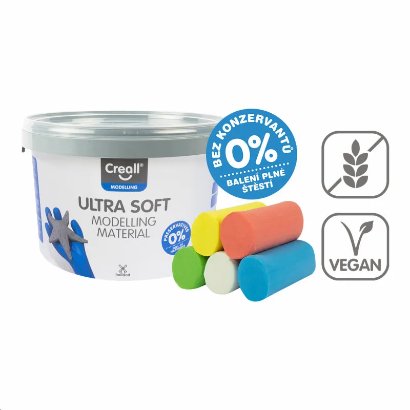 Modelovací hmota Creall Ultra soft - 5 x 220 g / mix barev