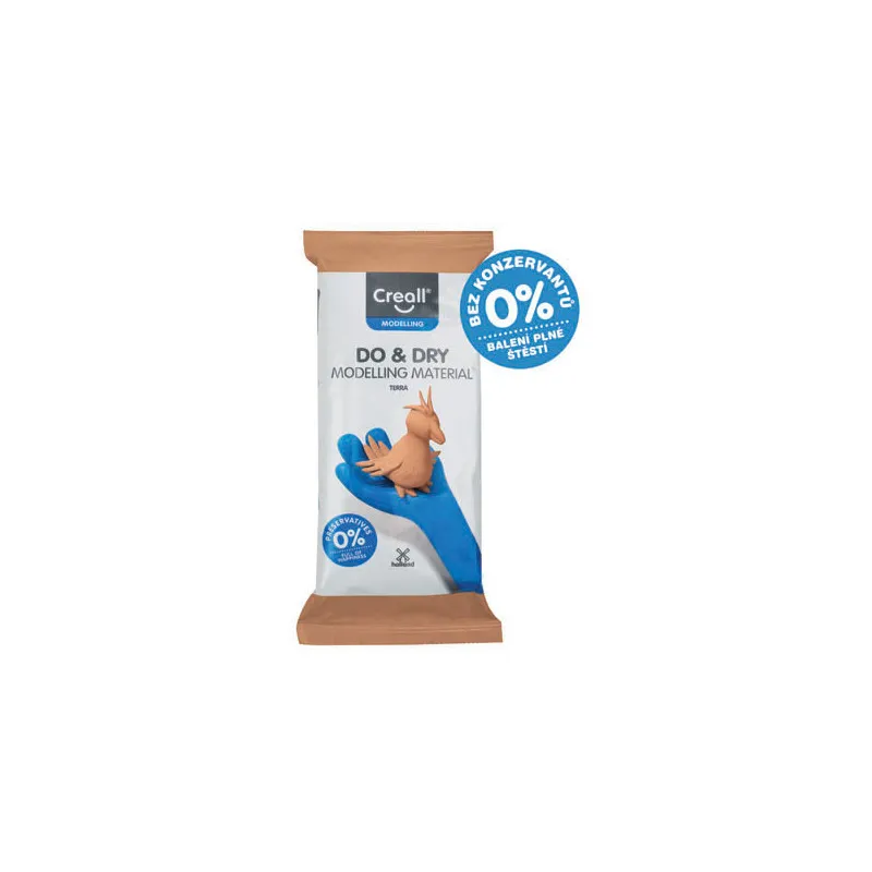 Modelovací samotvrdnoucí hmota Creall Do&Dry hnědá / hypoalergenní / 500 g