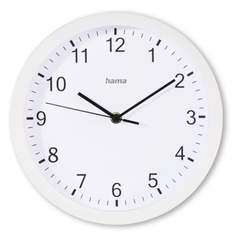 Nástěnné hodiny Hama Elba bílé / tichý chod / průměr 25 cm