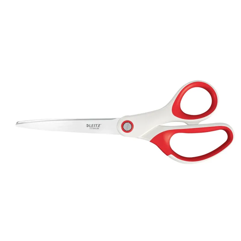 Nůžky Leitz WOW kancelářské titanové 20,5 cm / bílo-červená