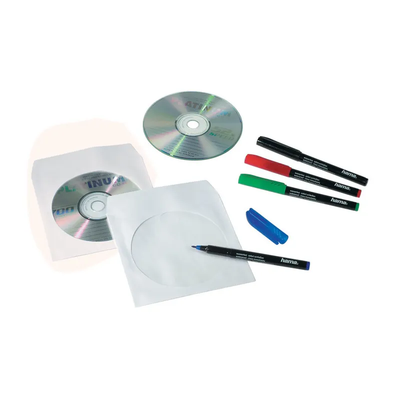 Obálky na CD / DVD - 100 ks / bílá