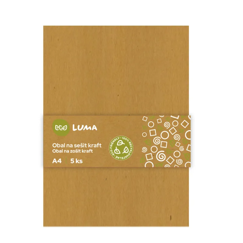 Obaly na sešity ECO LUMA - A4 / kraft / 5 ks