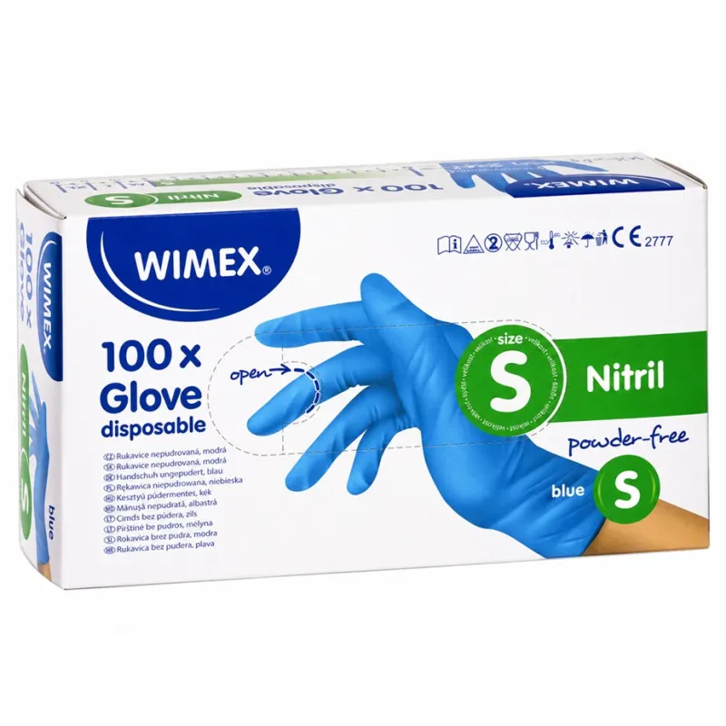 Ochranné rukavice nitrilové - rukavice S / 100 ks