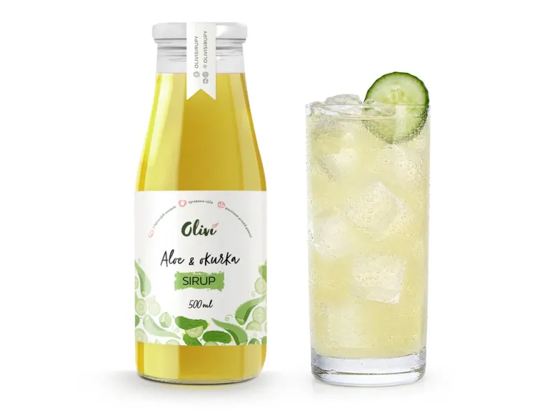 Sirup Oliví Aloe&okurka 1l