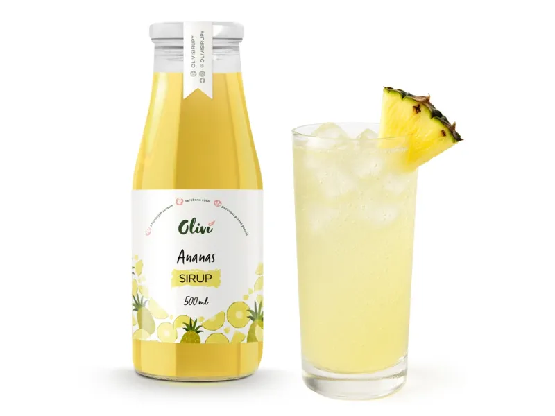 Sirup Oliví Ananasový 1L