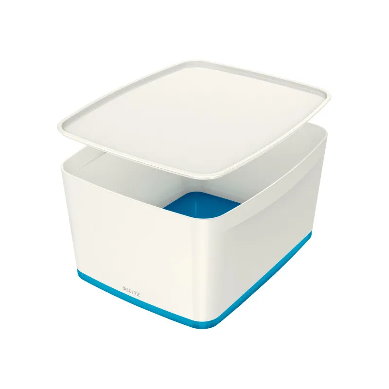 Organizační box MyBox - s víkem L / bílo - modrá