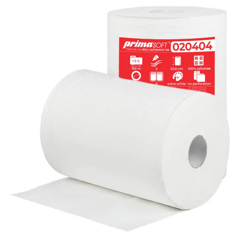 Papírové ručníky v rolích PrimaSOFT AUTOMATIC - 2 vrstvé / 150 m