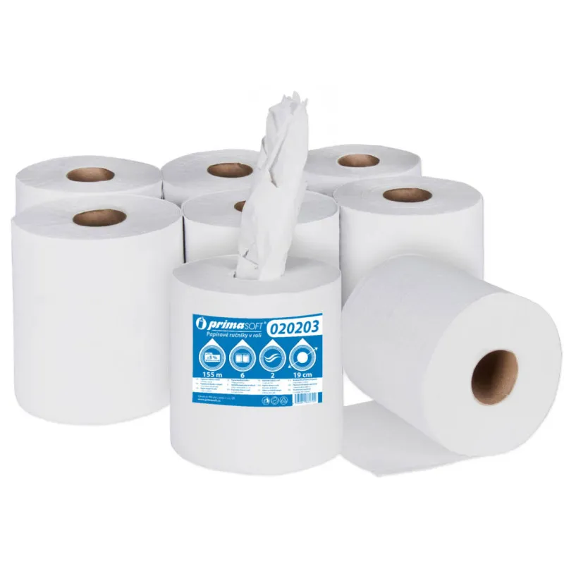 Papírové ručníky v rolích - PrimaSOFT maxi / 155 m / recykl