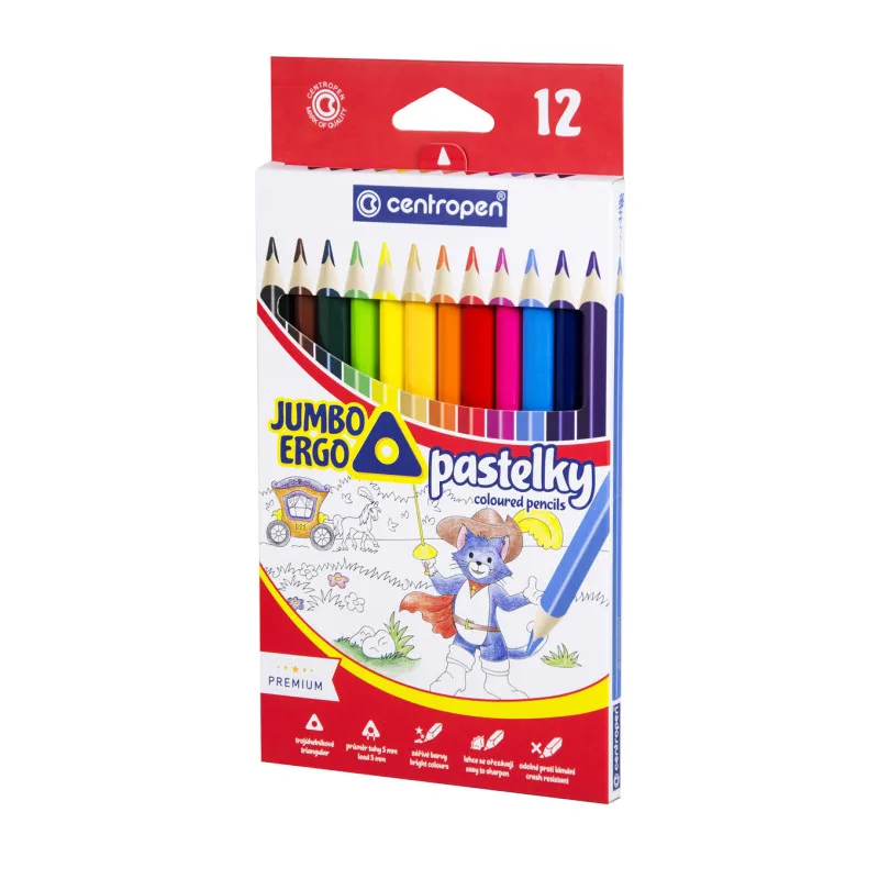 Pastelky Centropen 9522 JUMBO ERGO - 12 barev