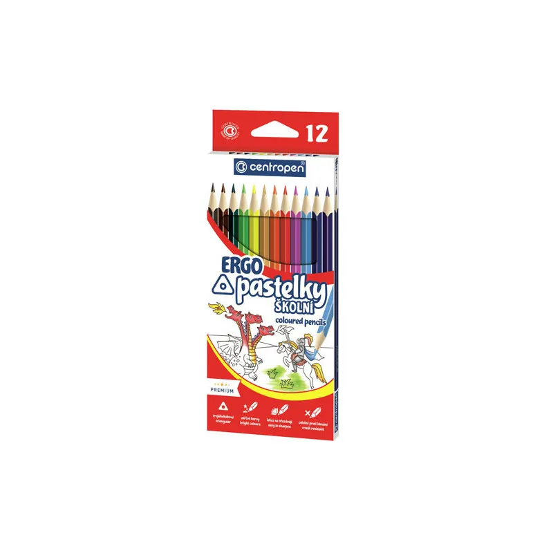 Pastelky Centropen ERGO - 12 barev