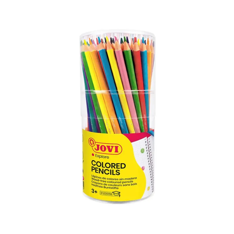 Pastelky JOVI trojhranné nedřevěné / 84 ks / v boxu