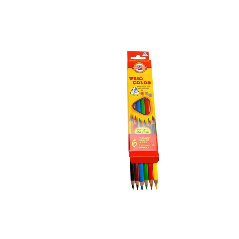 Pastelky Koh-i-noor Triocolor slabé / trojhranné / 6ks