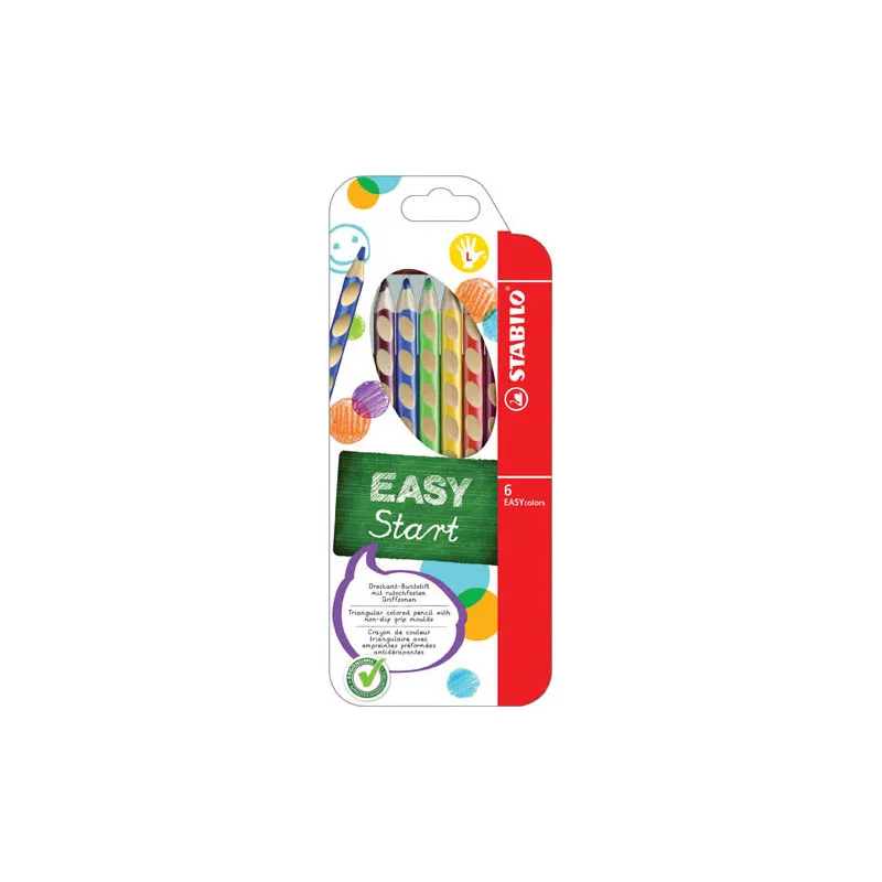 Pastelky STABILO® EASYcolors trojhranné / 6 barev / pro praváky