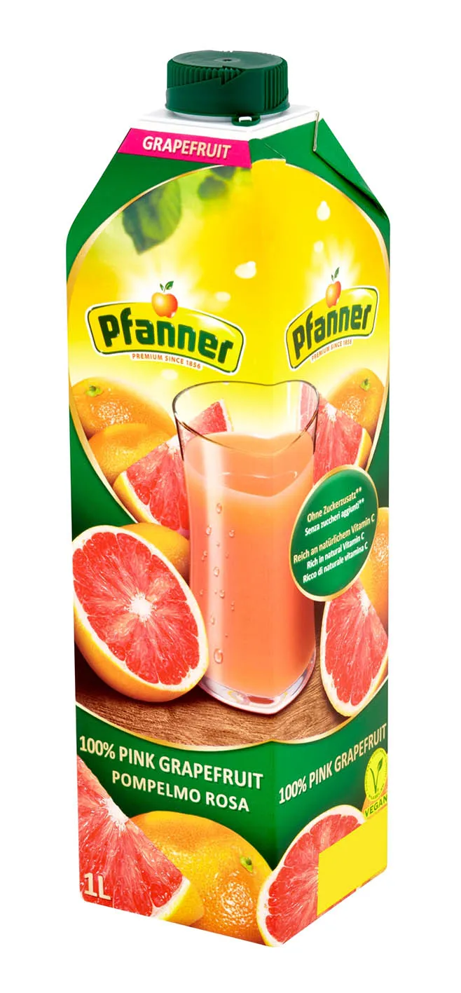 Pfanner Růžový grep 100% 1l