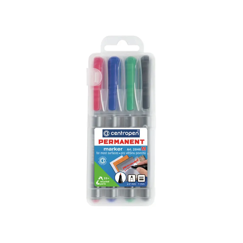 Popisovač Centropen Permanent 2846 - sada 4 ks