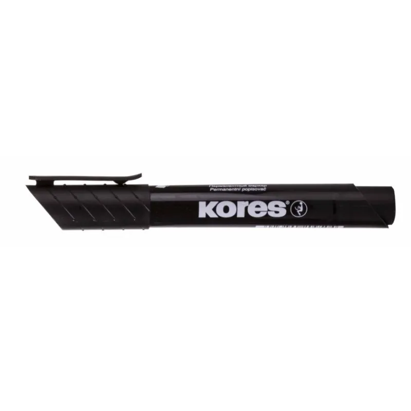 Popisovač Kores K-Marker Permanent - černá / kulatý hrot