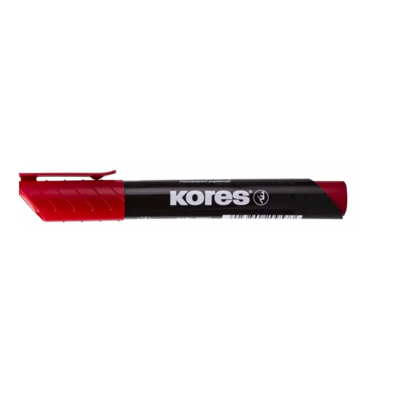 Popisovač Kores K-Marker Permanent - červená / kulatý hrot