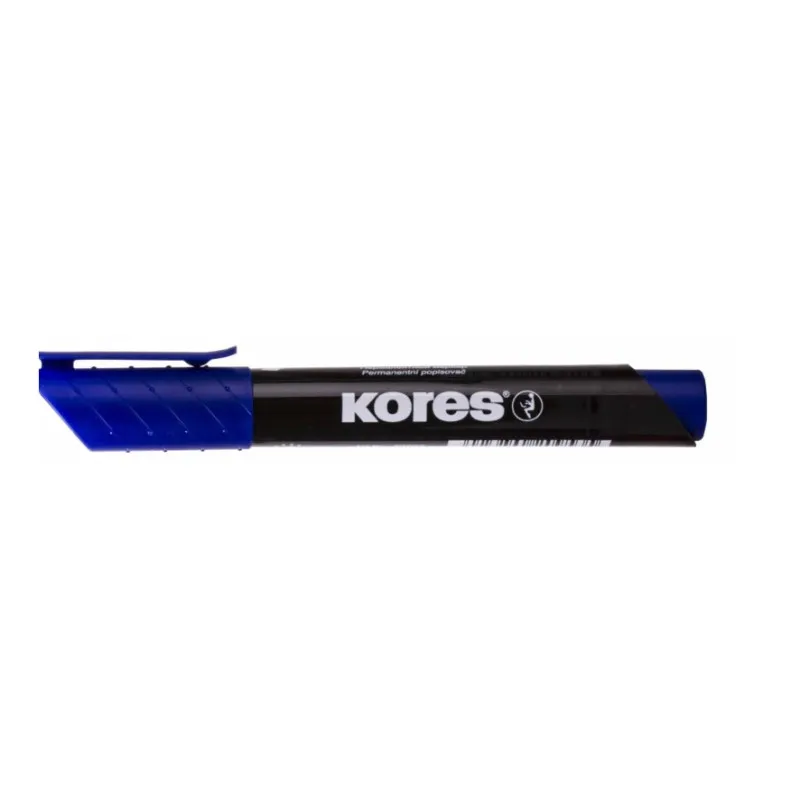 Popisovač Kores K-Marker Permanent - modrá / kulatý hrot