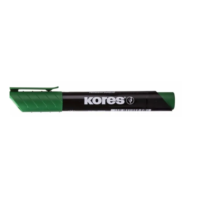Popisovač Kores K-Marker Permanent - zelená / kulatý hrot