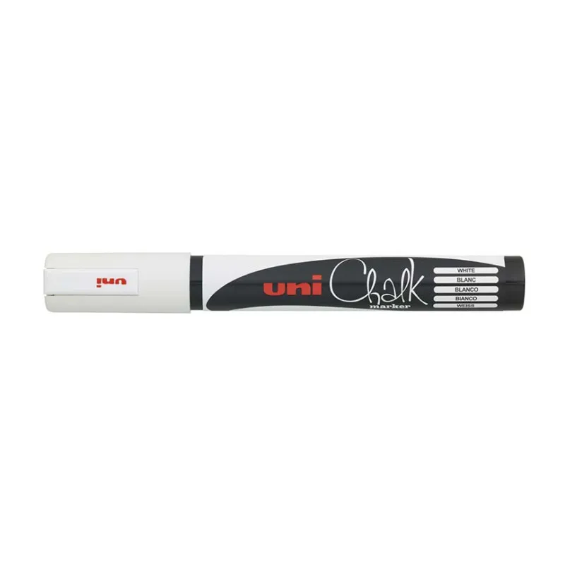 Popisovač křídový UNI Chalk Marker PWE-5M / bílá